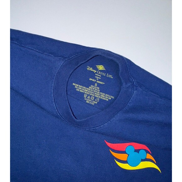 Disney Cruise Line Rainbow Navy Spirit Jersey DCL Small Rare - Picture 2 of 5